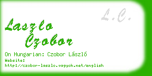 laszlo czobor business card