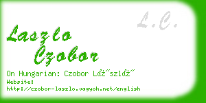 laszlo czobor business card
